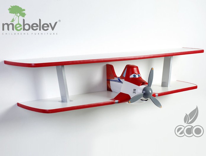 Полка двухъярусная "Дасти 2" красная