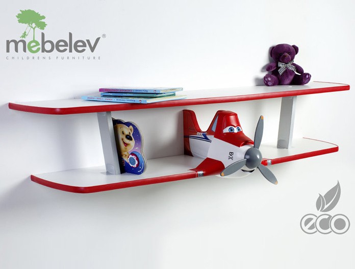 Полка двухъярусная "Дасти 2" красная