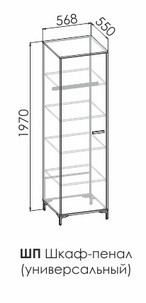 Шкаф-пенал Либерти Грин ШП Шкаф-пенал Либерти Грин ШП