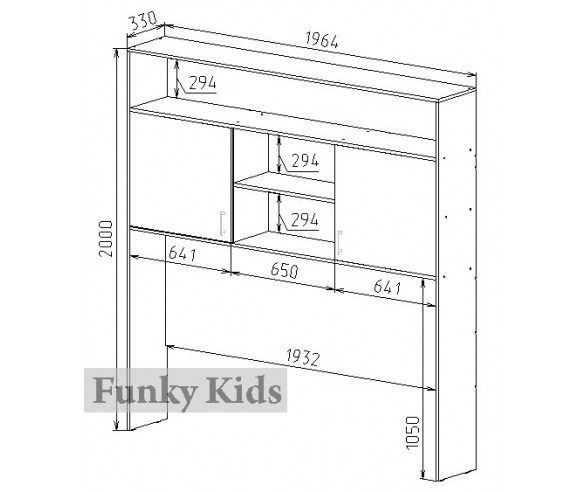 Мост надкроватный 13/62 СВ Фанки Кидз Мост надкроватный 13/62 СВ Фанки Кидз