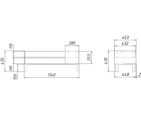 Тумба под ТВ "КВАДРО-Лайт"