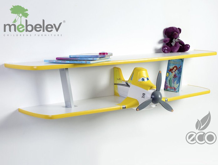 Полка двухъярусная "Дасти 2" желтая