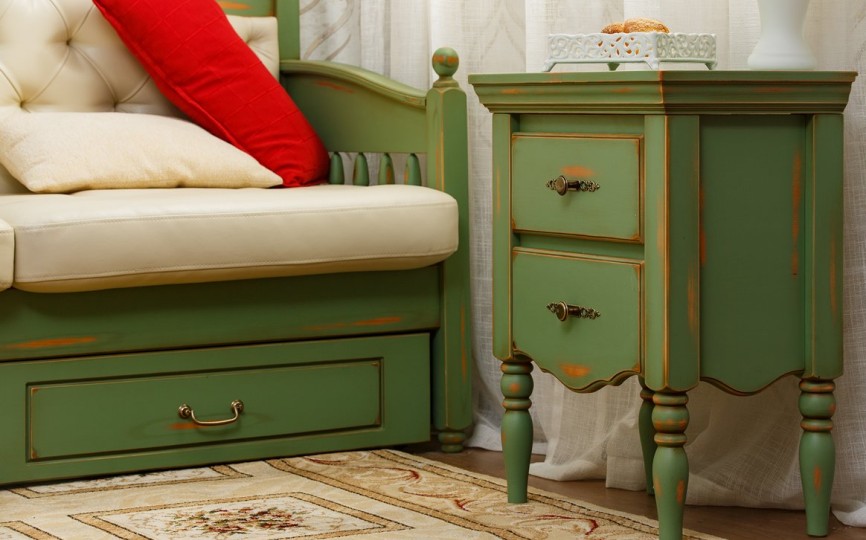 Тумба Бьёрт два ящика на высоких ножках 1-52