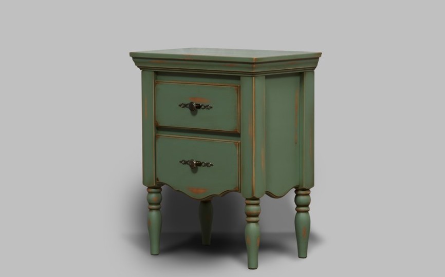 Тумба Бьёрт два ящика на высоких ножках 1-52