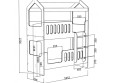 Двухъярусная кровать Домик Сказка цветная ДС-17/2