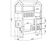 Двухъярусная кровать Домик Сказка цветная ДС-17/2