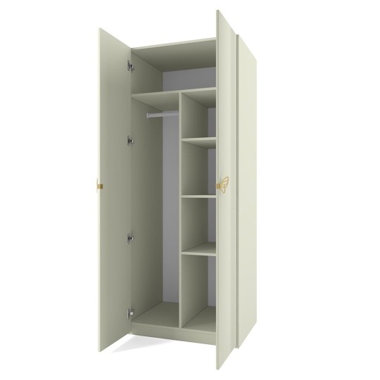 Шкаф с полками и штангой 2-х дверный Мишель Орегано