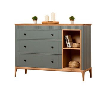 Комод Грета №3, 14, две полки, три ящика Комод Грета №3, 14, две полки, три ящика