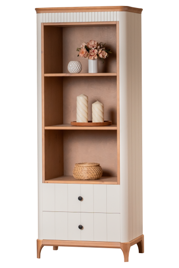 Шкаф Грета №5 с открытыми полками и двумя ящиками Шкаф Грета №5 с открытыми полками и двумя ящиками