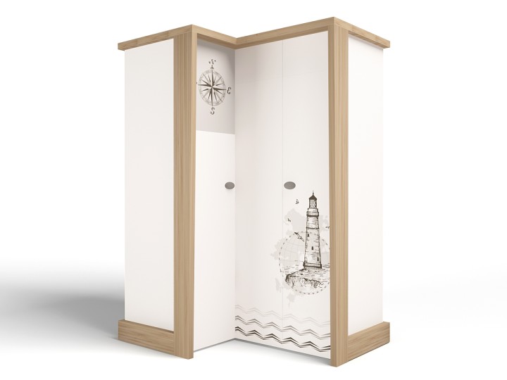 Шкаф угловой, гармошка Микс Океан (голубой или кремовый) Шкаф угловой, гармошка Микс Океан (голубой или кремовый)