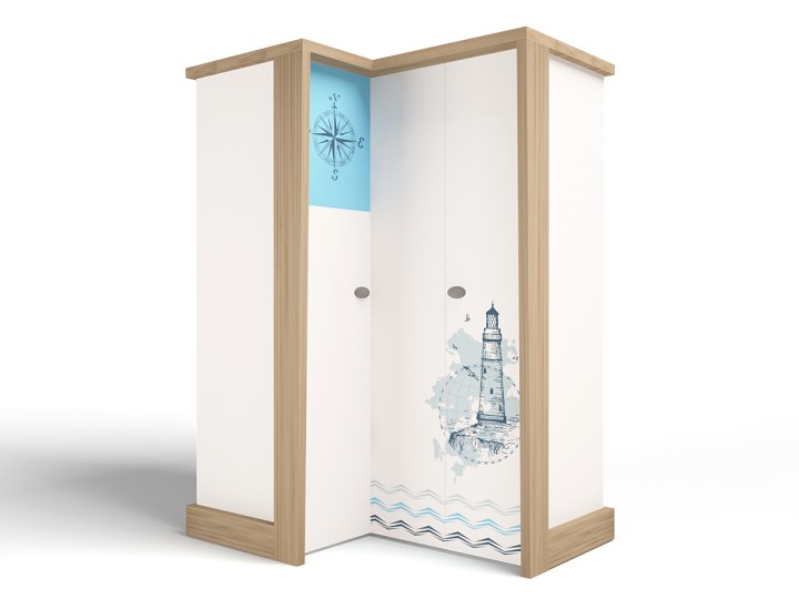 Шкаф угловой, гармошка Микс Океан (голубой или кремовый) Шкаф угловой, гармошка Микс Океан (голубой или кремовый)