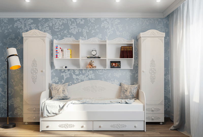 Набор мебели для детской Ассоль №2 белый