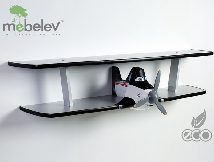 Полка двухъярусная "Дасти 2" черная