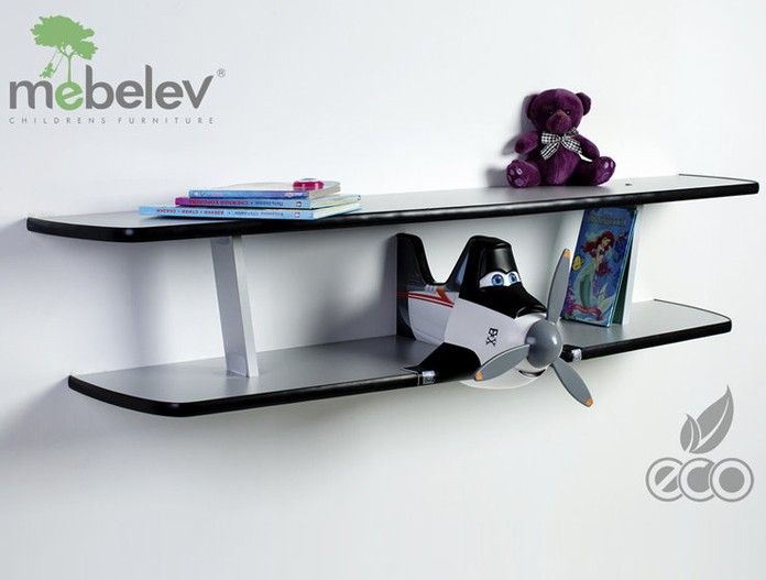 Полка двухъярусная "Дасти 2" черная