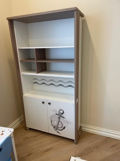 Стеллаж широкий MIX OCEAN (голубой или кремовый)