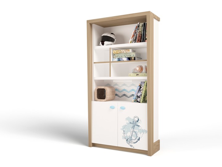 Стеллаж широкий MIX OCEAN (голубой или кремовый)