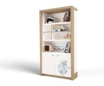 Стеллаж широкий MIX OCEAN (голубой или кремовый)