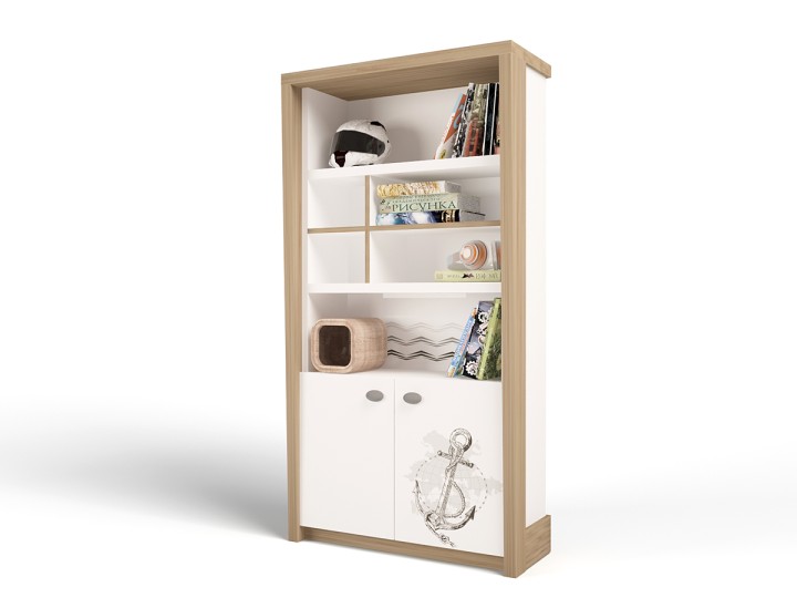 Стеллаж широкий MIX OCEAN (голубой или кремовый)