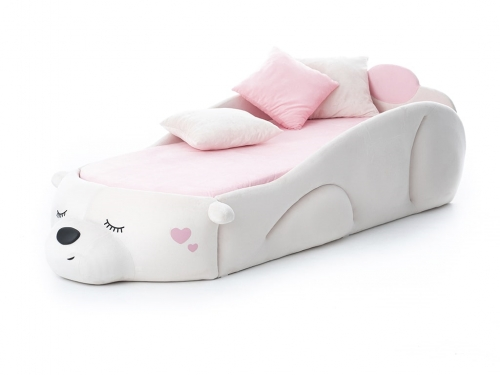 Кровать-игрушка Мишка Masha белый велюр