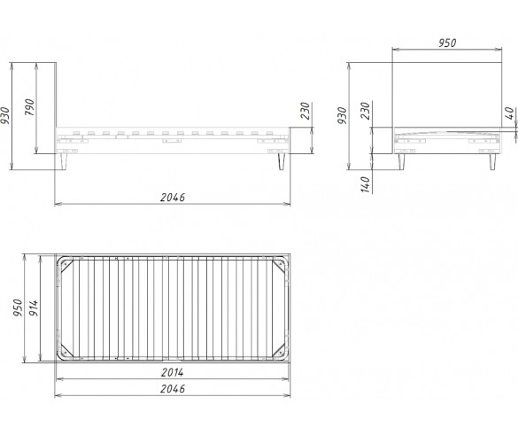 Кровать "КВАДРО-Лайт"