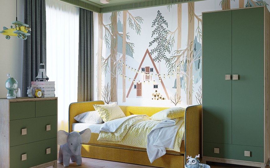 Детский гарнитур "Два плюс два" Лесная сказка