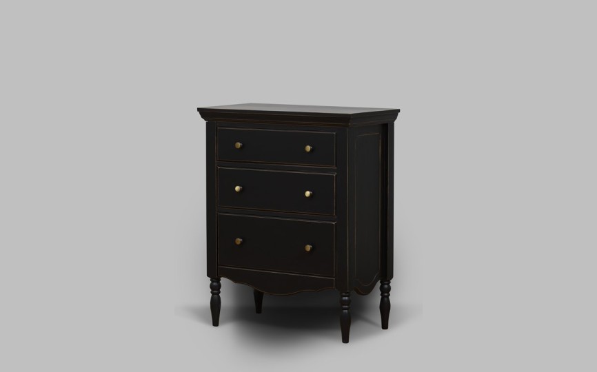 Тумба Бьёрт три ящика на высоких ножках 1-54