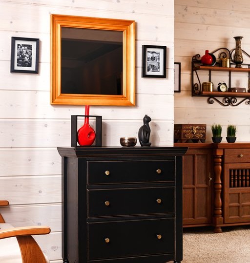 Тумба Бьёрт три ящика на высоких ножках 1-54