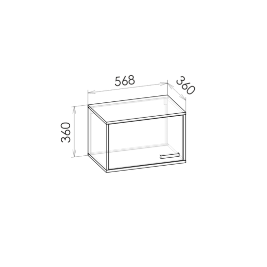 Навесной шкаф Либерти Грин универсальный НШ1 Навесной шкаф Либерти Грин универсальный НШ1