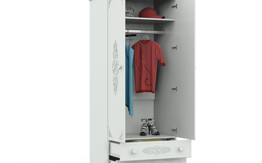 Шкаф Ассоль АС-02 Белый Шкаф Ассоль АС-02 Белый