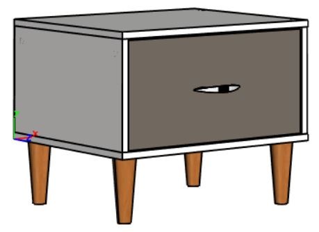 Тумба прикроватная "КВАДРО-Лайт"