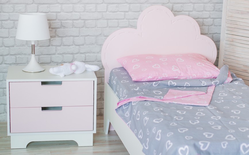 Тумба прикроватная Облако (интегрированные ручки) МДФ