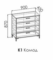 Комод Либерти Грин К1 Комод Либерти Грин К1