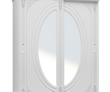 Шкаф-купе с зеркалом Ассоль АС-16 Белый