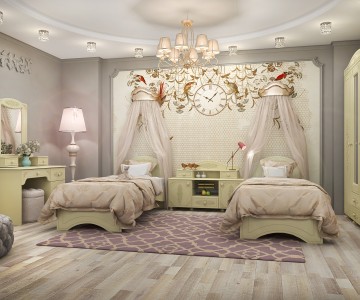 Набор мебели для детской Ассоль плюс 1 вариант Ваниль