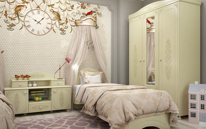 Набор мебели для детской Ассоль плюс 1 вариант Ваниль