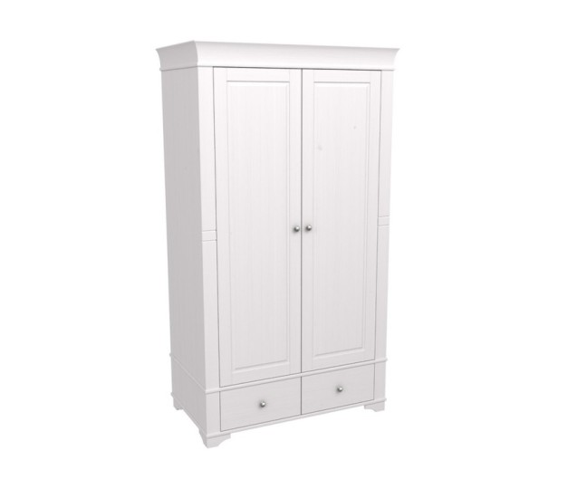 Шкаф 2х дверный "Бейли" белый воск