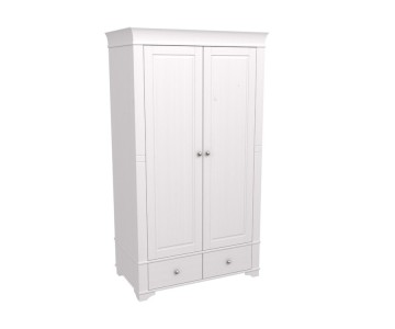 Шкаф 2х дверный "Бейли" белый воск