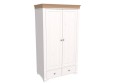 Шкаф 2х дверный "Бейли" белый воск