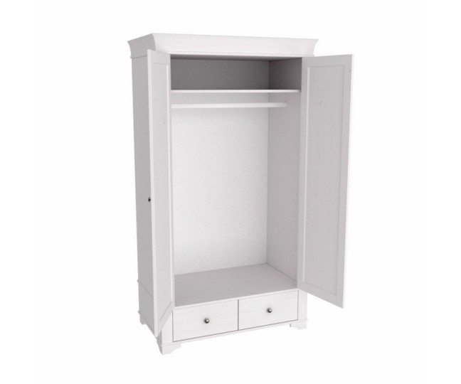 Шкаф 2х дверный "Бейли" белый воск