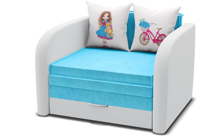 Диван Мультик Белый с голубым 