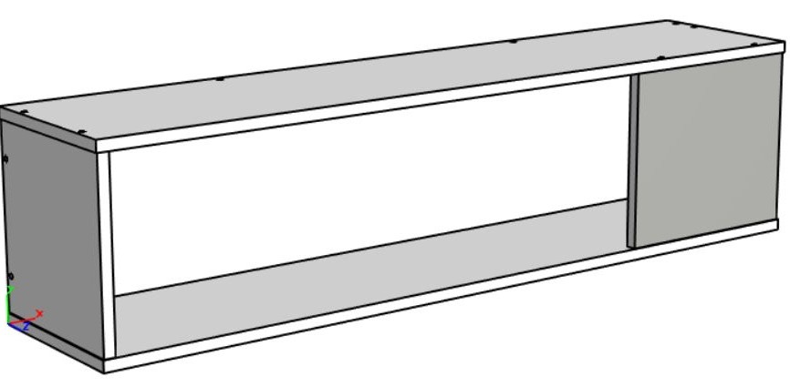 Полка навесная "КВАДРО-Лайт"