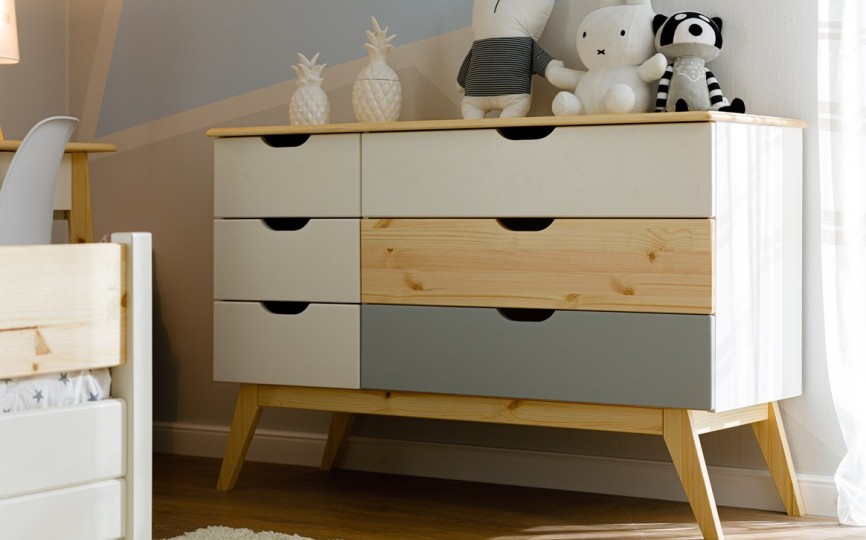 Комод широкий Тимберика Кидс №16 на ножках