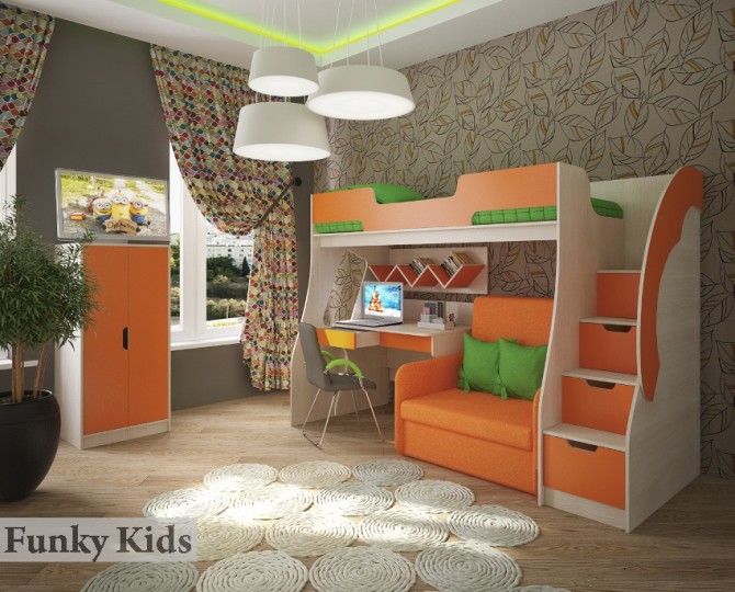 Шкаф двухстворчатый 23/4 Фанки Кидз.