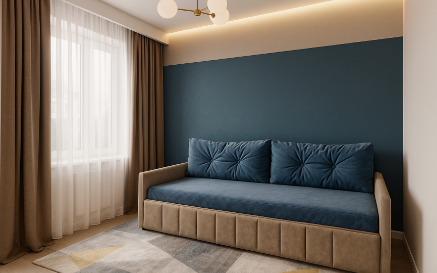 Кровать диван Мушу с низкой спинкой