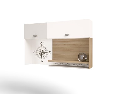 Надстройка на стол/навесная полка MIX OCEAN (голубой или кремовый)