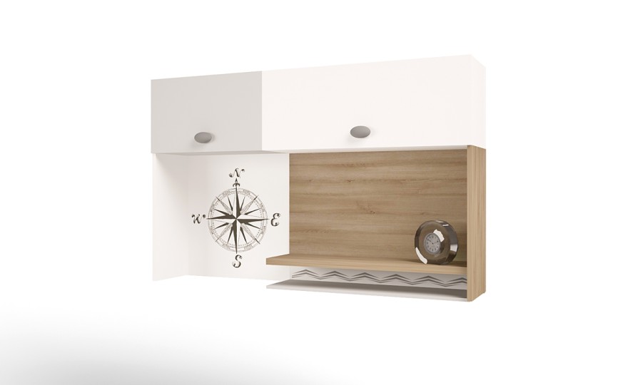 Надстройка на стол/навесная полка MIX OCEAN (голубой или кремовый)