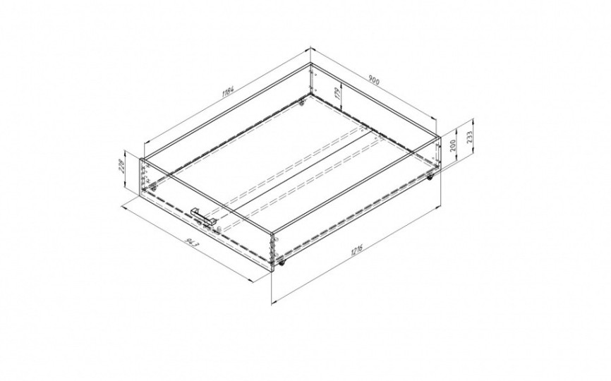 Ящик для металлической кровати 120х 95 