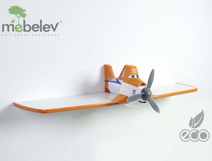 Полка одноярусная "Дасти 1" оранжевая