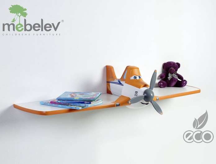 Полка одноярусная "Дасти 1" оранжевая