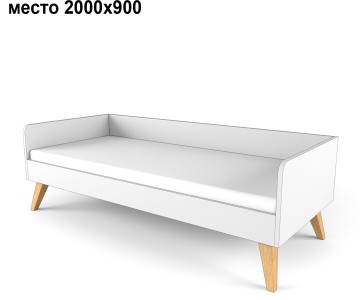 Кровать большая "Два плюс Два" (корпус белый)